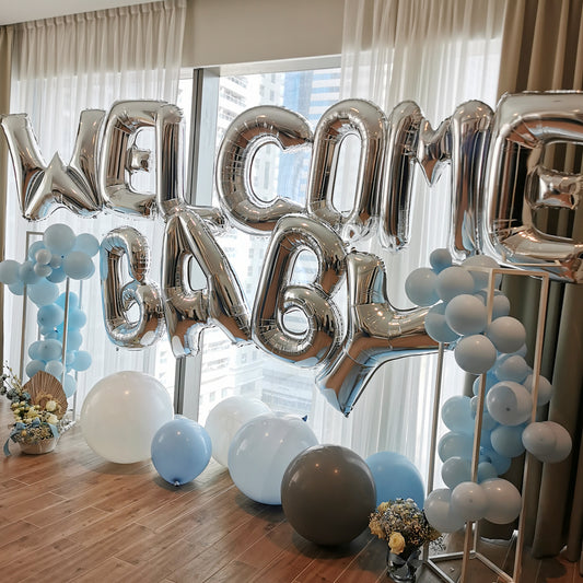 Welcome Baby Jumbo Letter Balloons