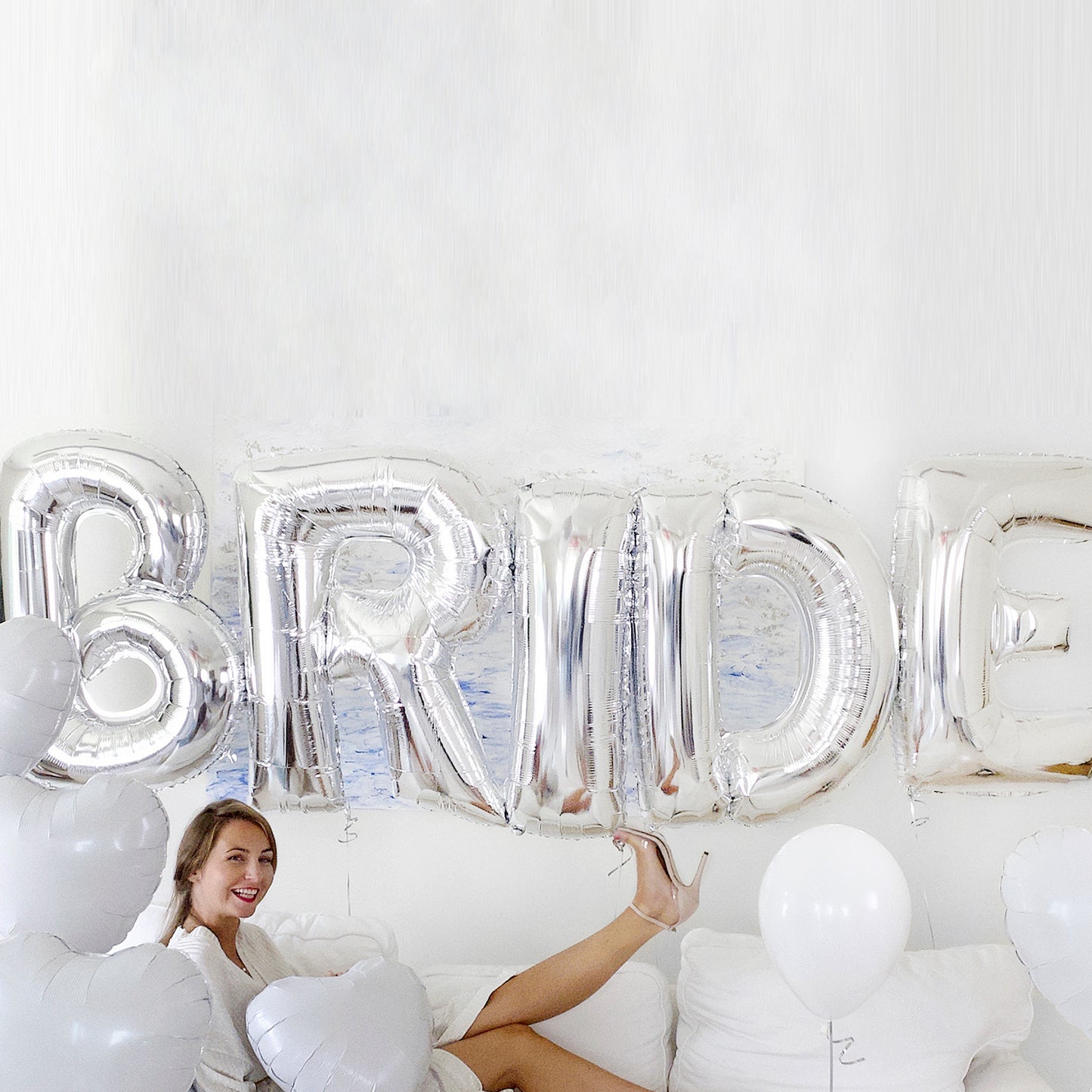 Jumbo Bride Foil Balloons Plus Ceiling Balloons