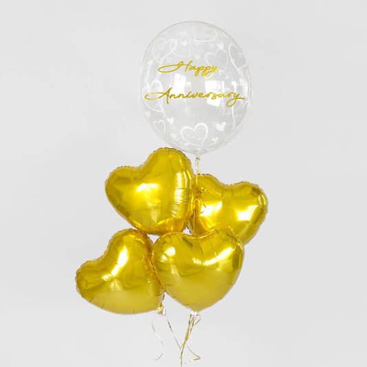 Happy Anniversary Personalized Balloon Cluster