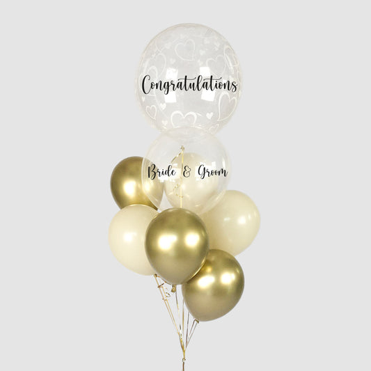 Personalized Congratulations Bride & Groom Balloons