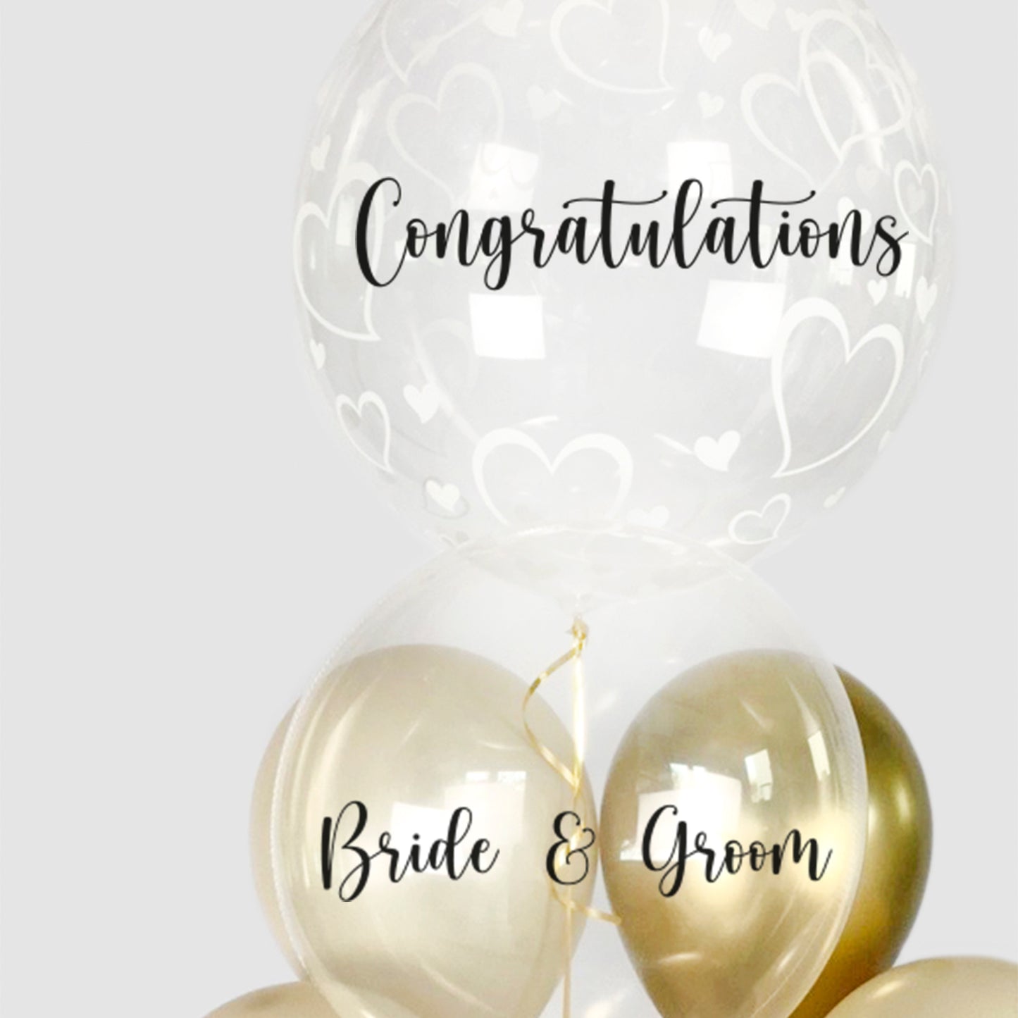 Personalized Congratulations Bride & Groom Balloons