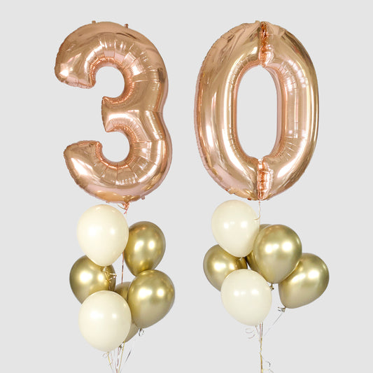Number 30 balloon arrangement