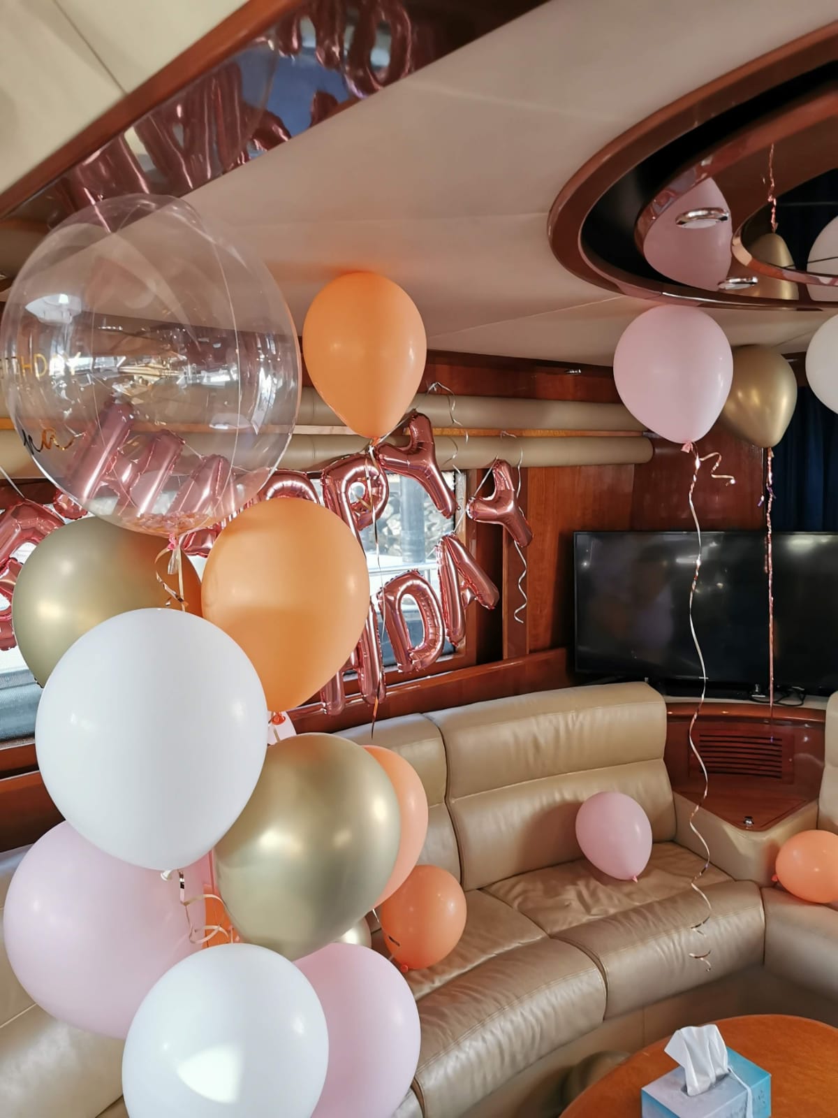 Interior Balloon Decor for Yacht